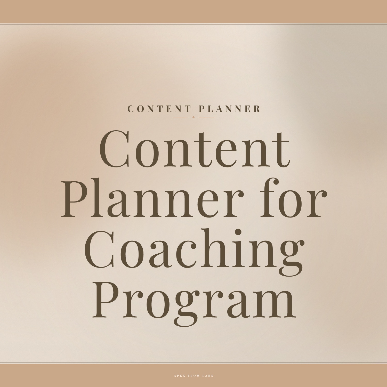 Content Planner for Coaching Program Ebooks