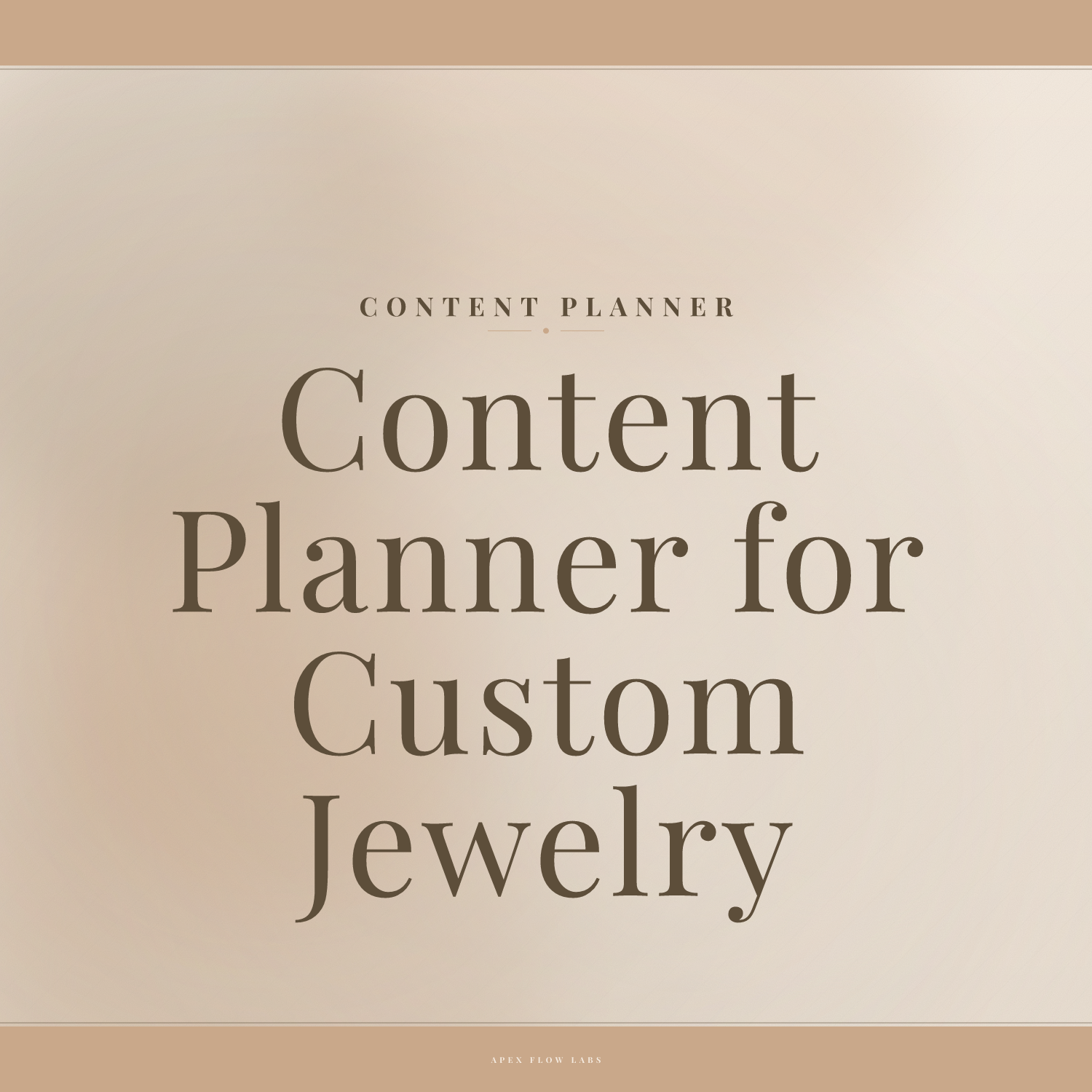 Content Planner for Custom Jewelry Designers