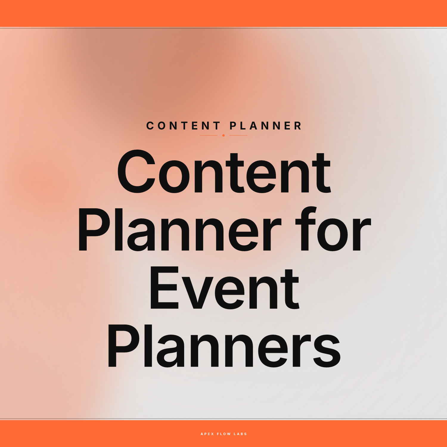 Content Planner for Event Planners