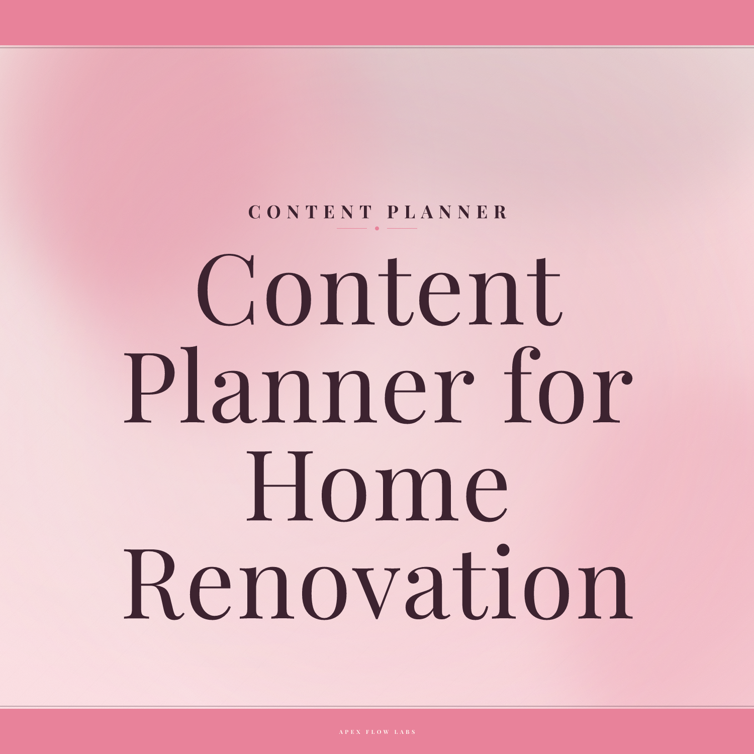 Content Planner for Home Renovation Projects