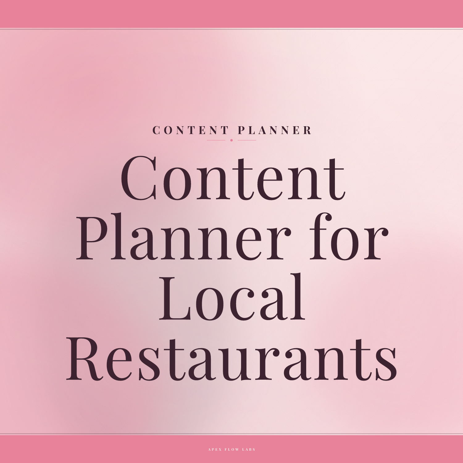 Content Planner for Local Restaurants