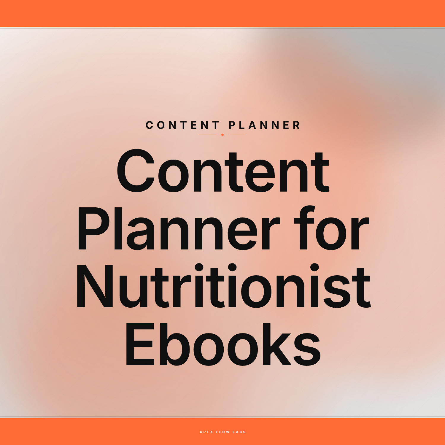 Content Planner for Nutritionist Ebooks
