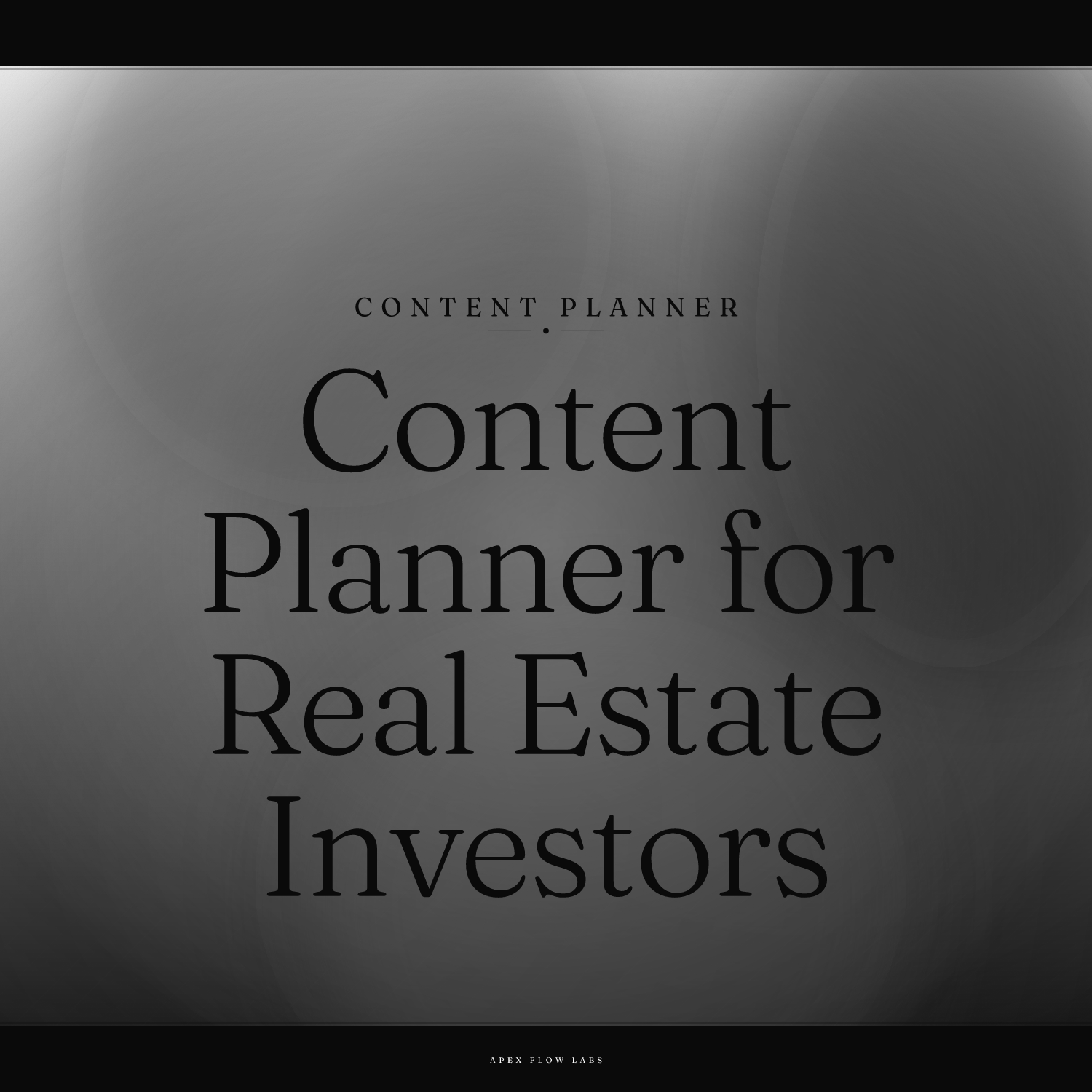 Content Planner for Real Estate Investors