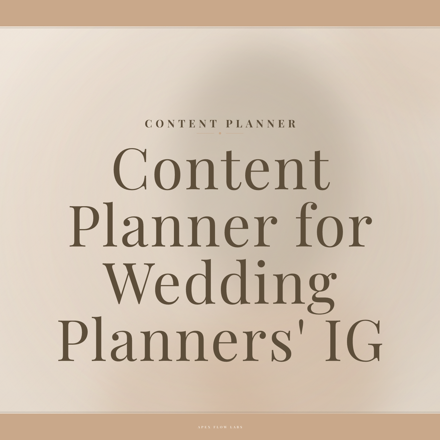 Content Planner for Wedding Planners' IG Stories