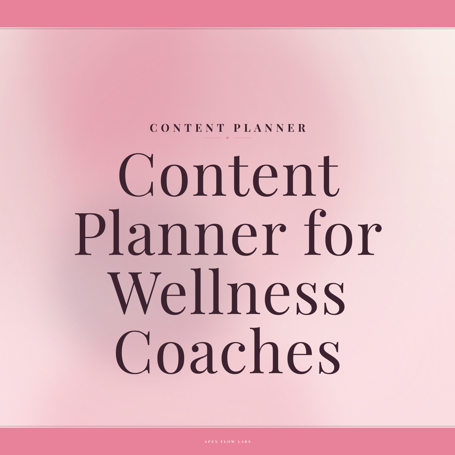 Content Planner for Wellness Coaches