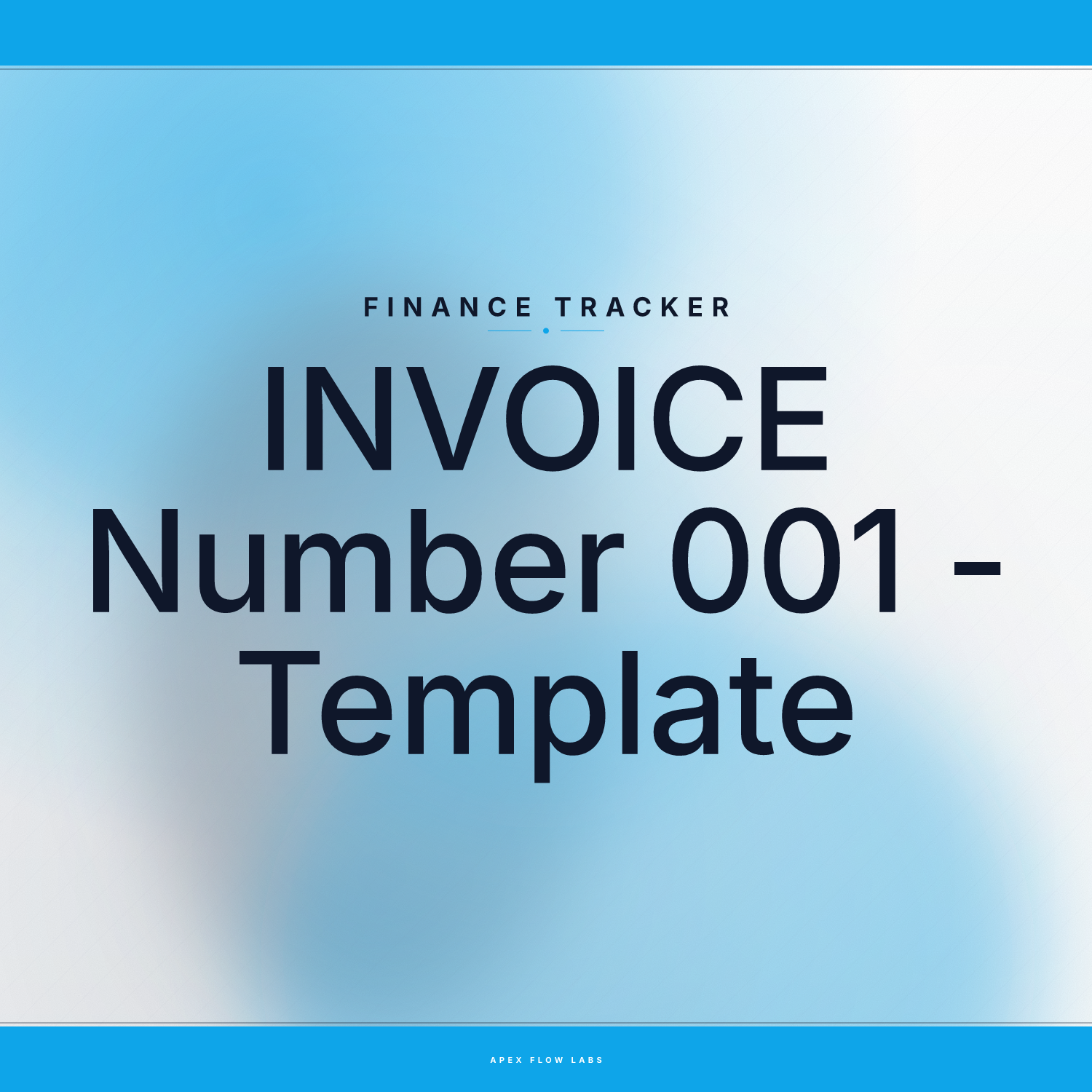 INVOICE Number 001 - Template