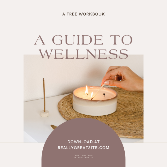 Light Neutral beige and mauve Free Guide to Wellness Workbook Download