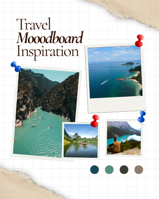 White and Brown Collage Travel Moodboard Inspiration Instagram Post