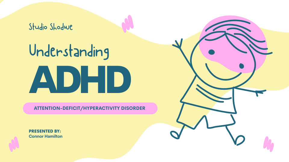 Pink and Yellow Illustrative Creative ADHD Awareness Presentation