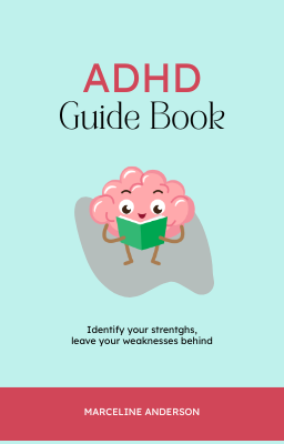 Pink Red and Green Playful ADHD Guide Wattpad Book Cover