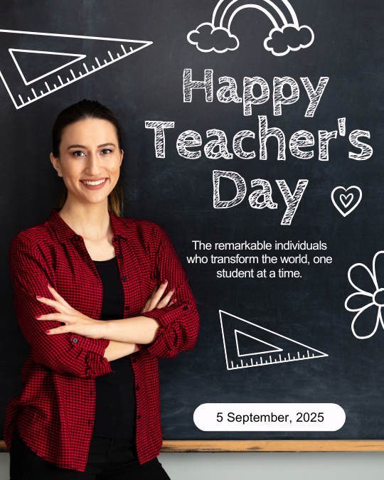 Red and White Playful Teacher's Day Instagram Post