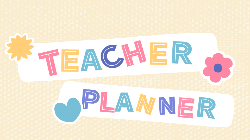 Teacher's Calendar and Planner Presentation in Blue and Pink Cute Style