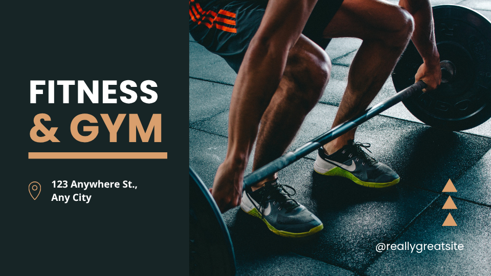black modern fitness and gym presentation