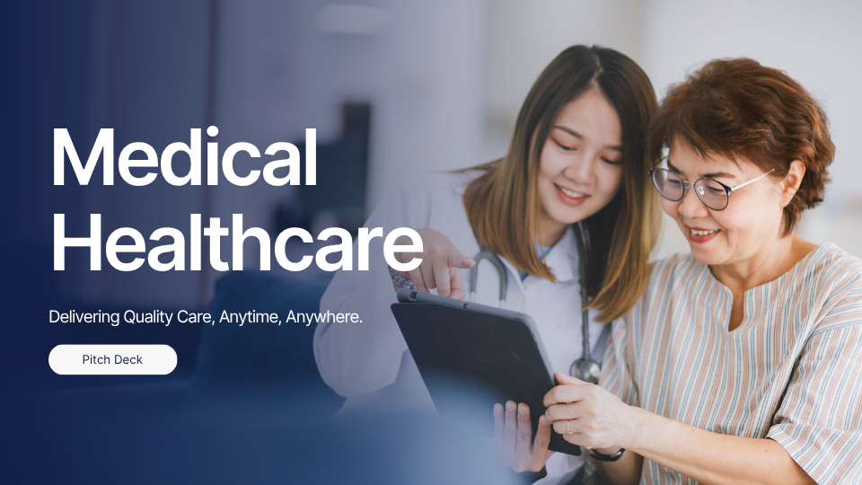Blue Modern Medical Pitch Deck Presentation