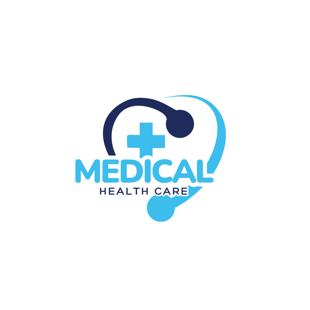 Black and Blue Simple Medical Health Logo