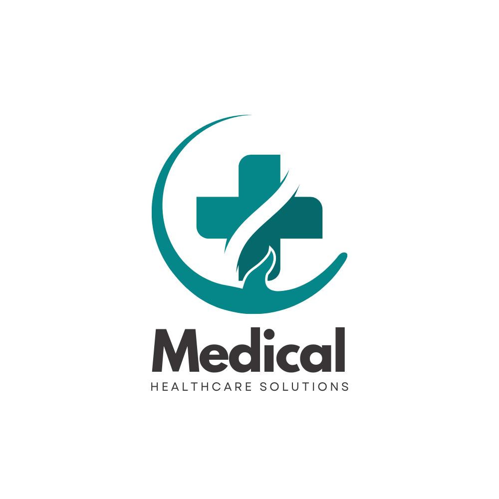 White and Green Square Medical Logo