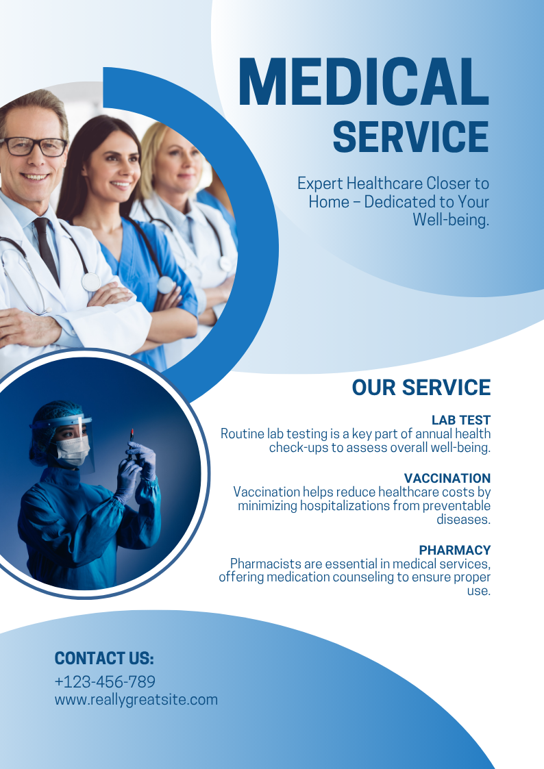 Blue Professional Medical Poster