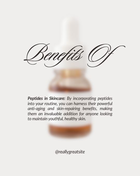 Neutral Elegant Peptide Serum Skincare Benefits Beauty Instagram Post
