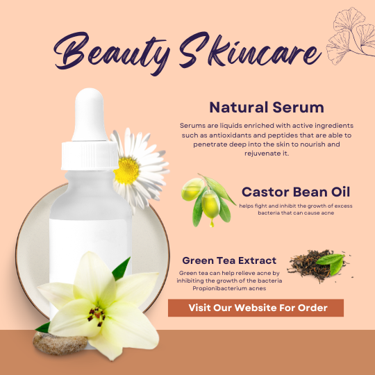 Soft Brown and Violet Minimalist Skincare Nature Serum Instagram Post