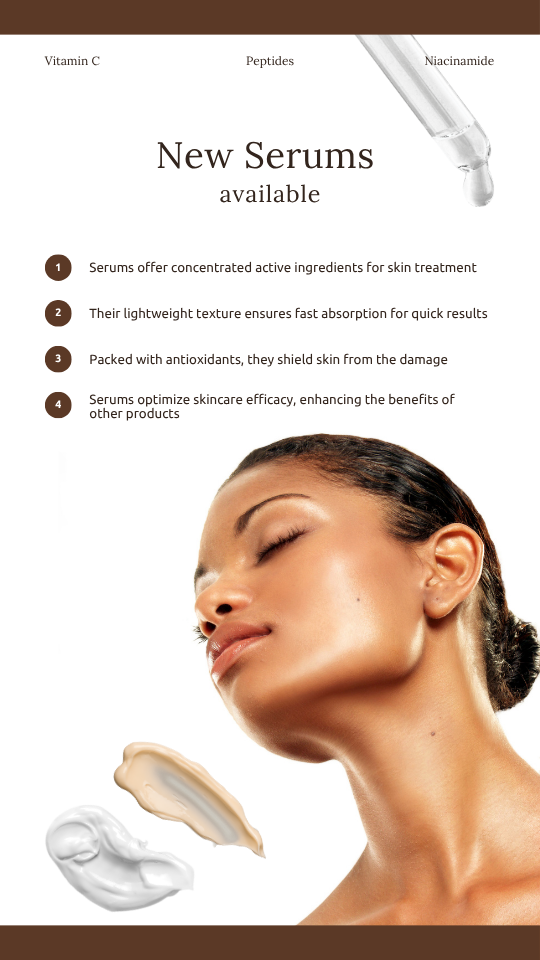 White and Brown Minimalist Skin Care Instagram Story