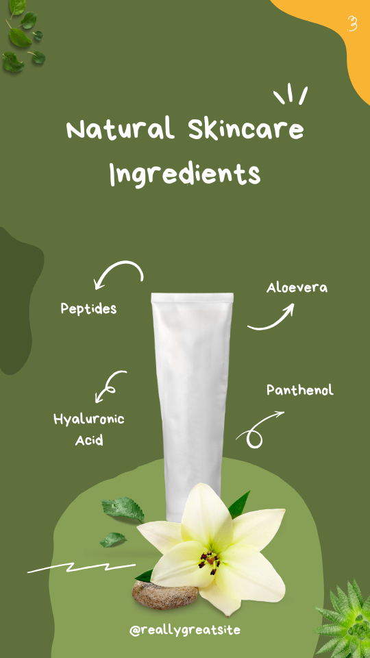 Green And Yellow Illustrations Natural Skincare Ingredients Instagram Story
