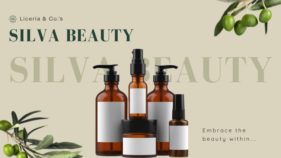 Beige and Green Modern Beauty Product Presentation