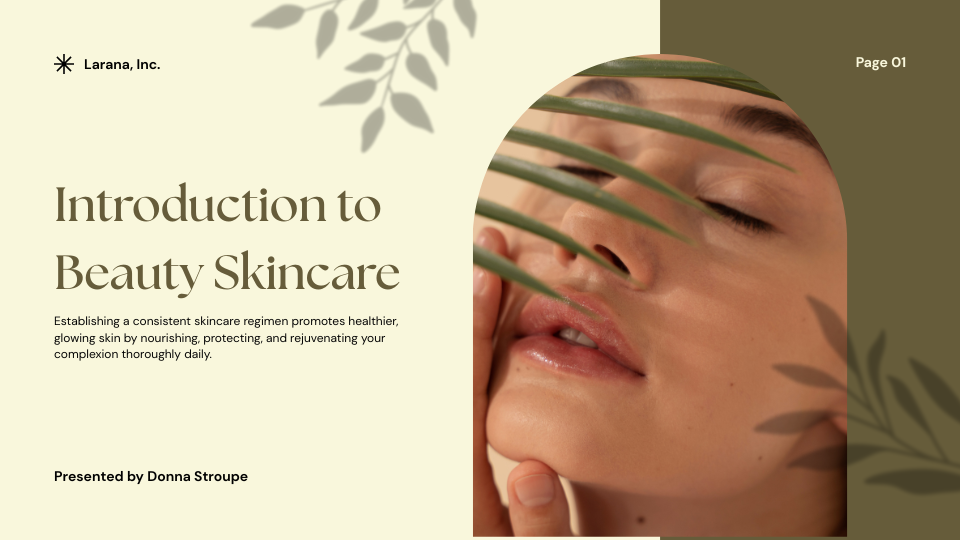 Beige Minimalist Beauty Skincare Presentation