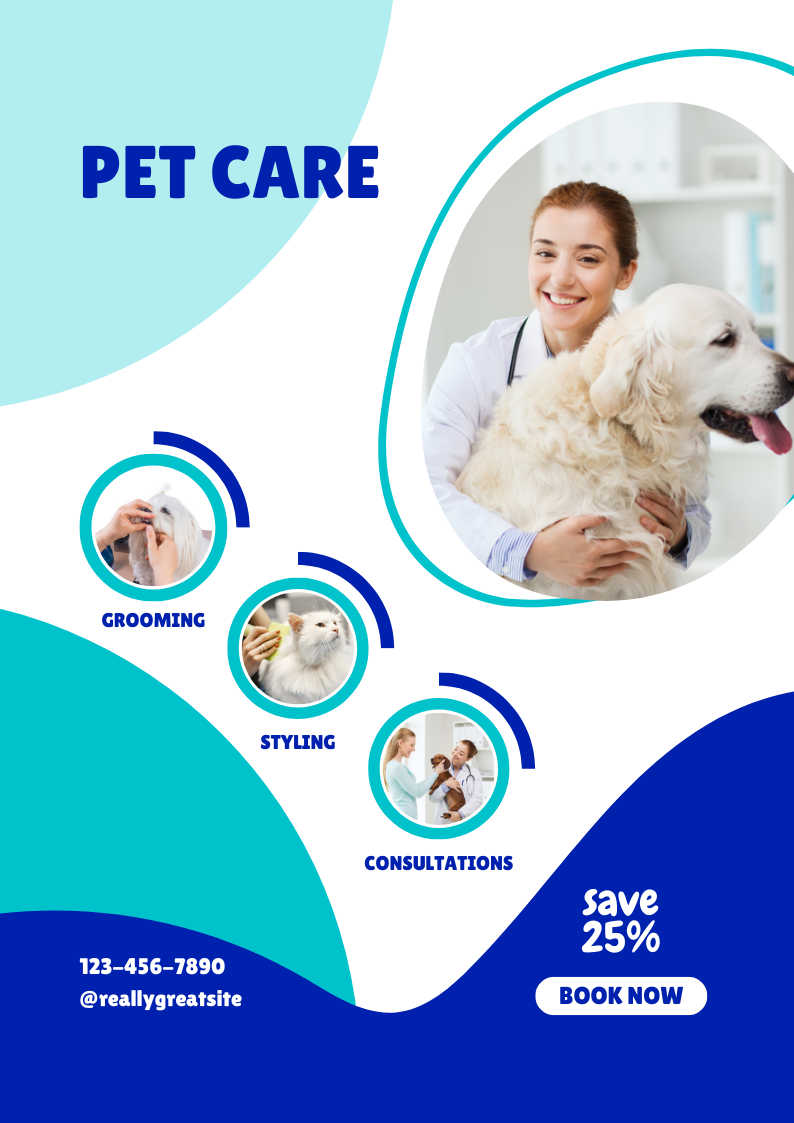 Blue Modern Pet Care (Poster)