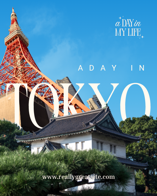 Blue and White Simple Tokyo Travel Instagram Post