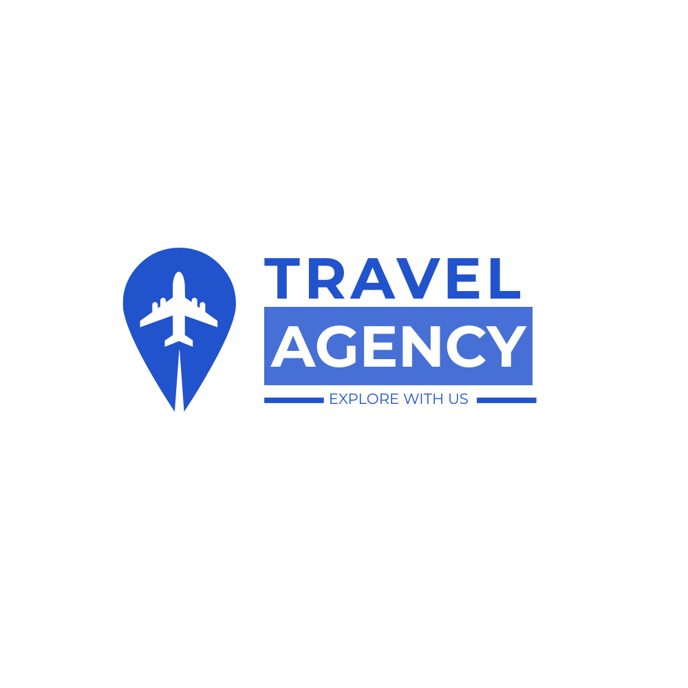 Blue Simple Travel Agency Logo