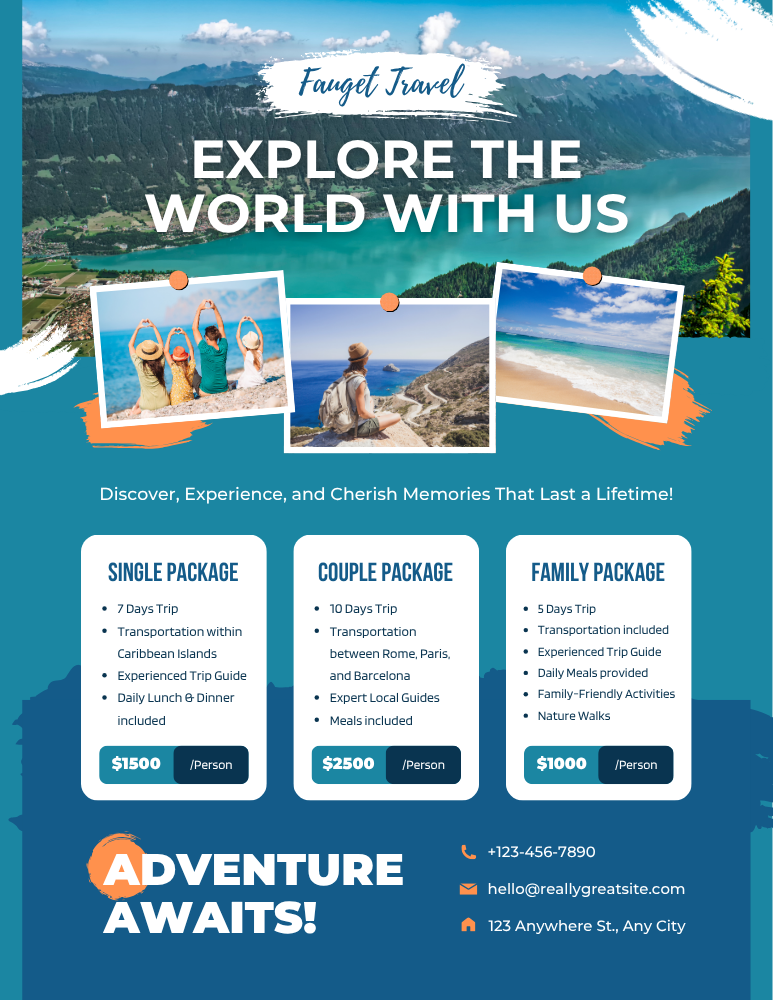 Blue Creative Travel Agent Flyer