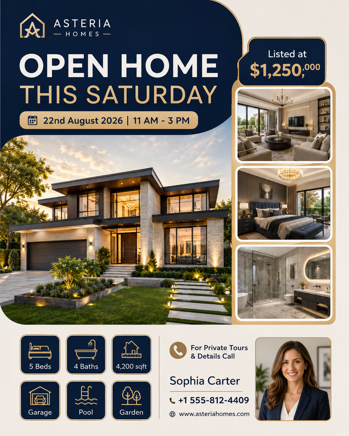 Beige and Brown House Listing Realtor Marketing Instagram Post