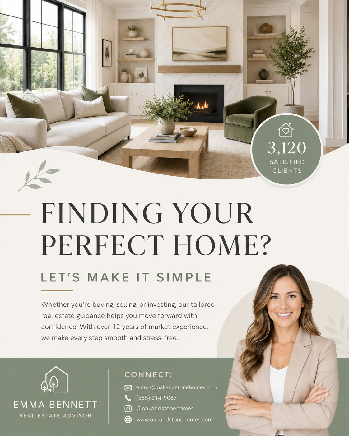 Beige Classy Real Estate Marketing Flyer