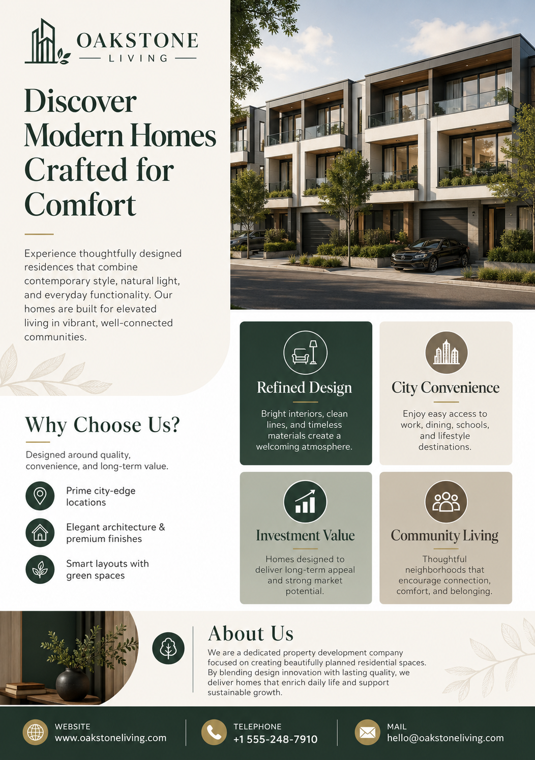 Beige Modern Real Estate Poster