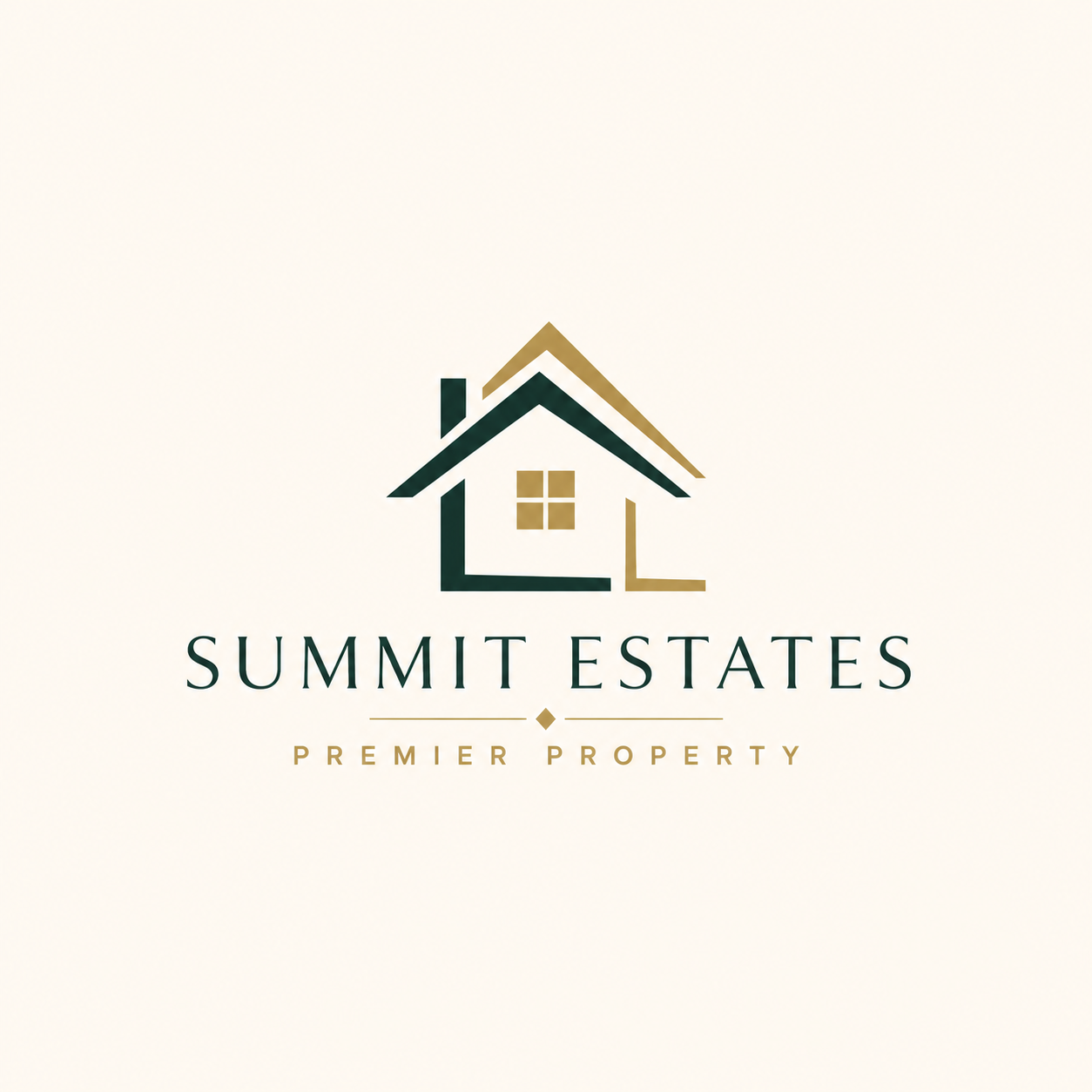Black and Gold Elegant Real Estate Logo