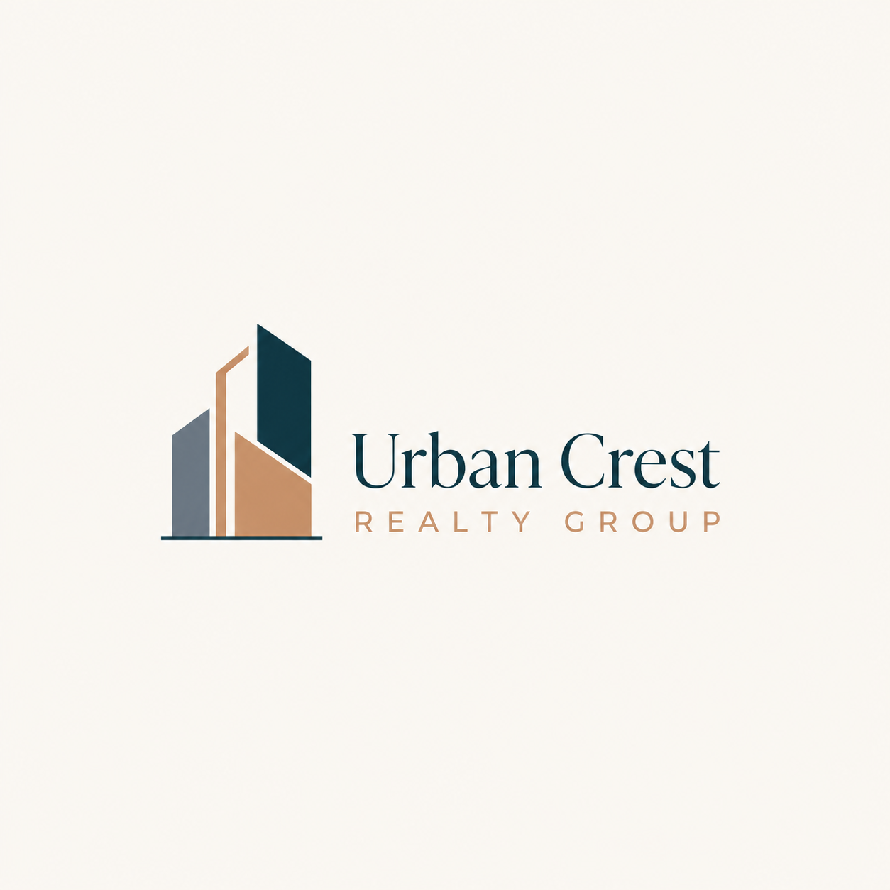 Black and Gold Square Real Estate Logo