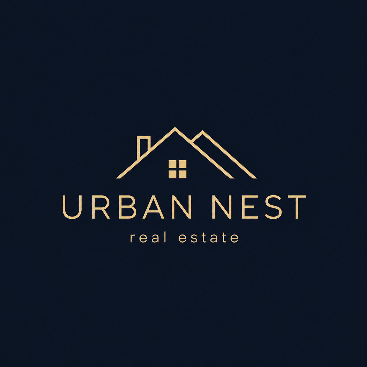 Black & Beige Minimalistic Aesthetic Real Estate Logo