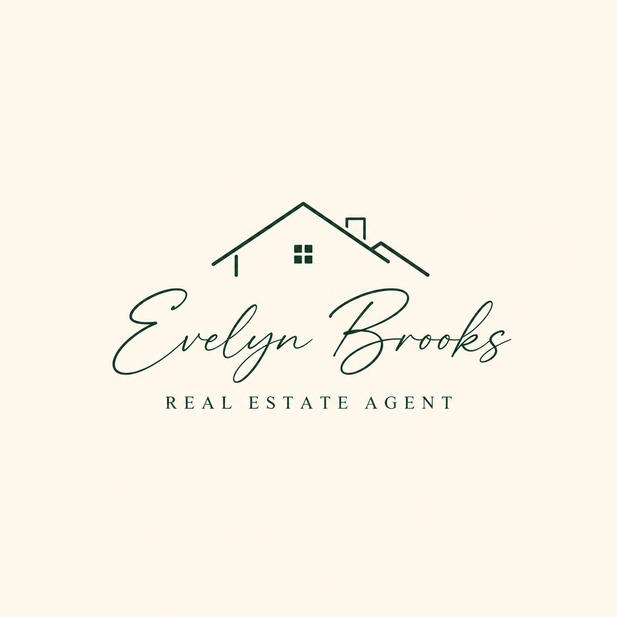 Black & Ivory Classy Feminine Real Estate Logo