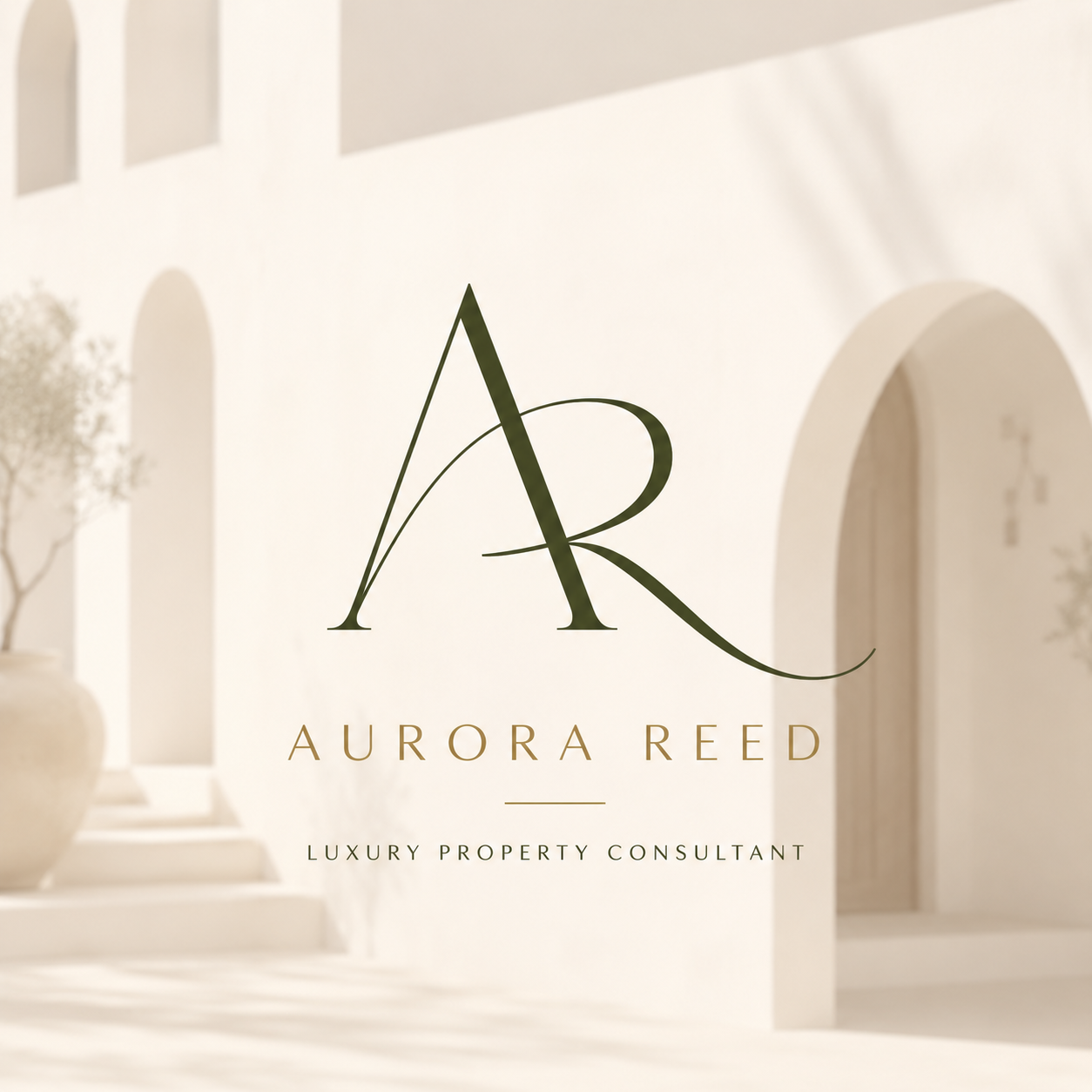 Black & White Luxury Real Estate Script Logo
