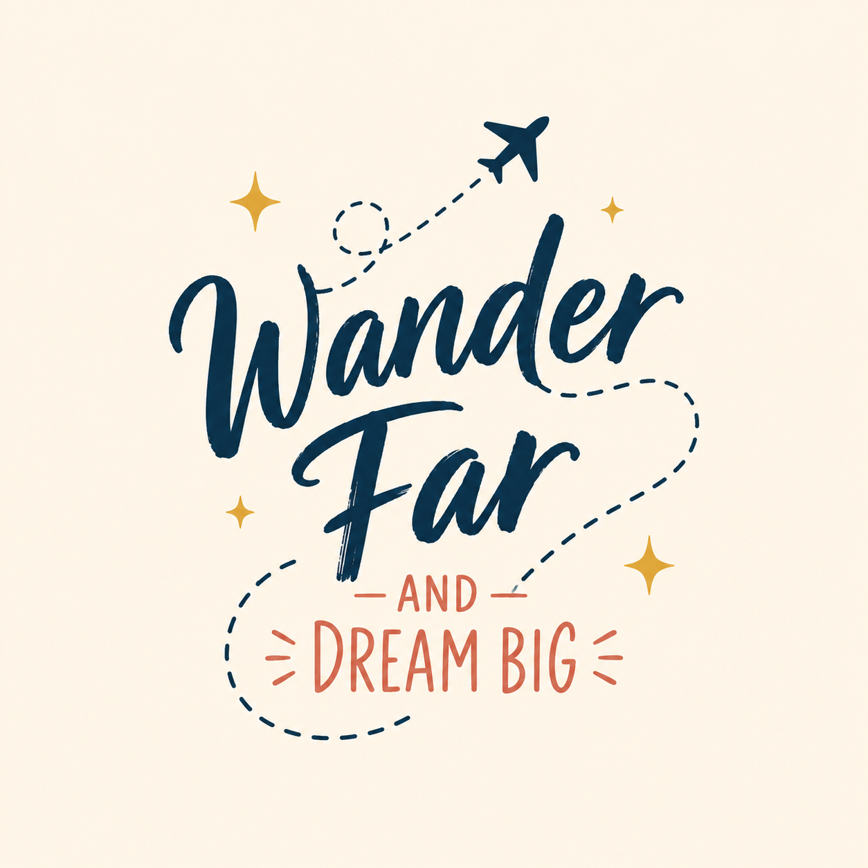 Black White Minimalist Cute Travel the World Logo
