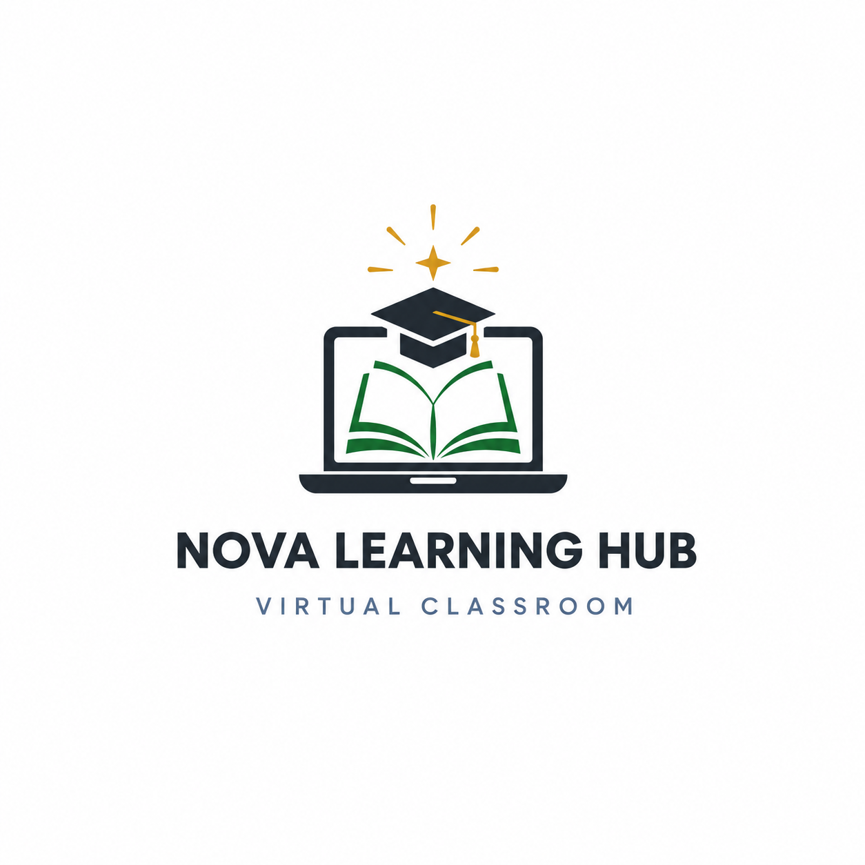 Blue and Black Illustrative Graduate Student Logo