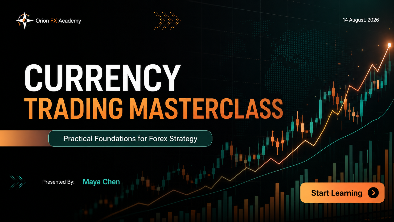 Blue and Black Modern Forex Education Deck Presentation