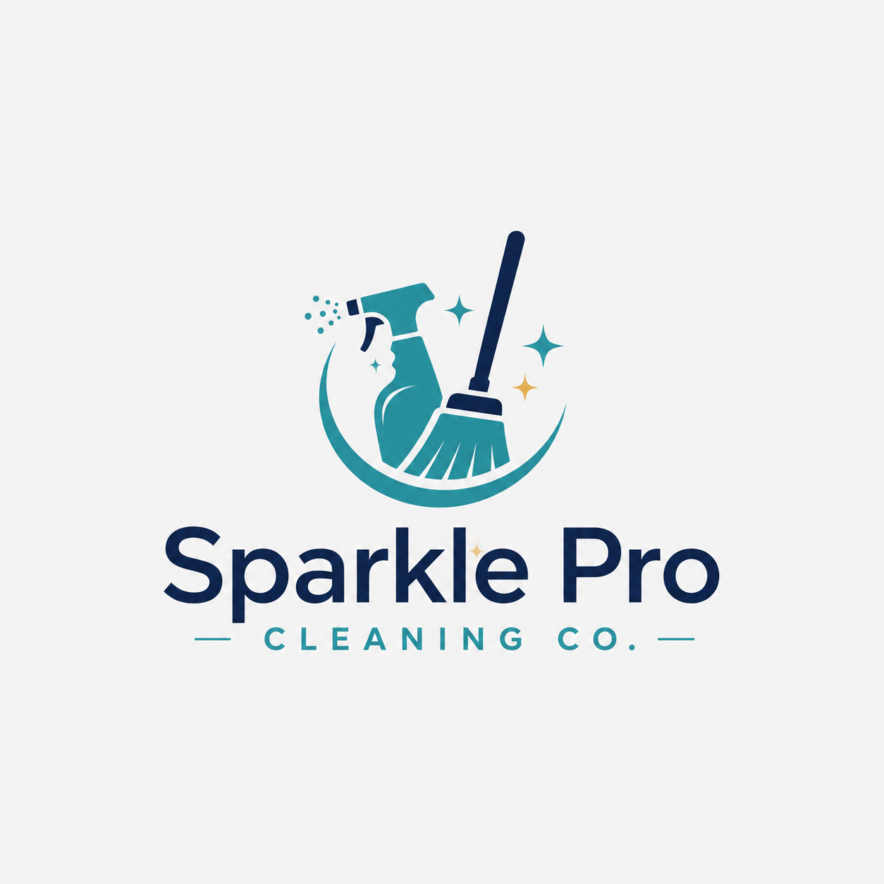 Blue and Green Cleaning Services Logo