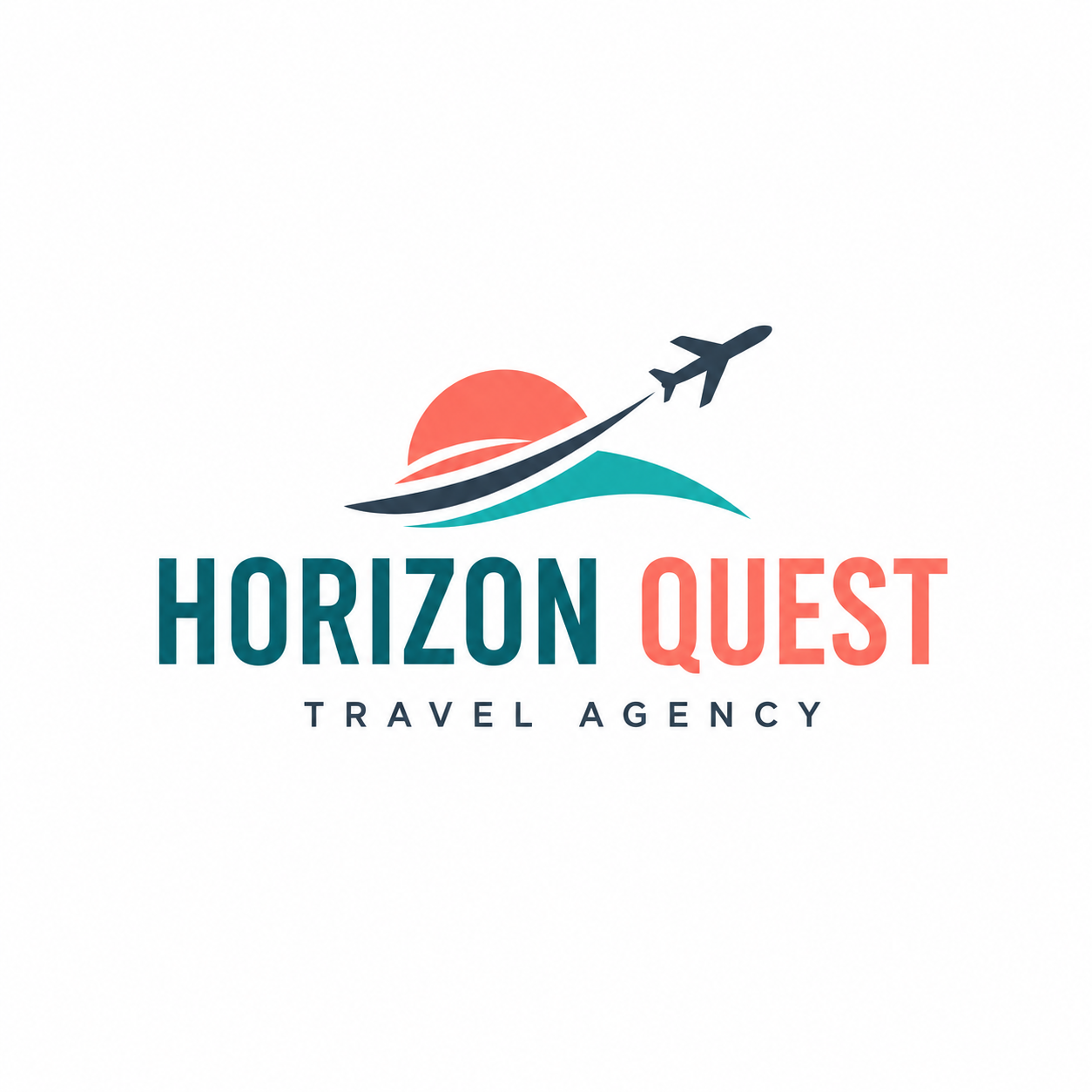 Blue and Orange Modern Travel Agency Logo