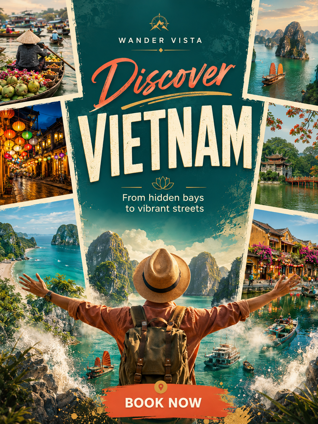 Blue and Yellow Modern Vietnam Travel Instagram Post