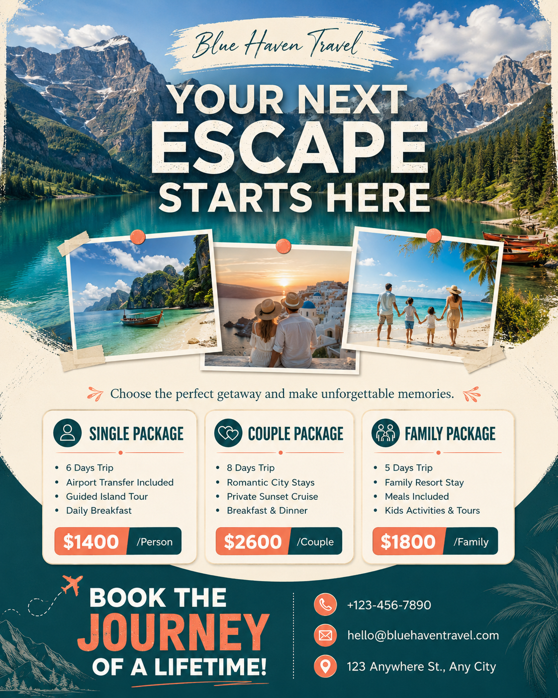 Blue Creative Travel Agent Flyer
