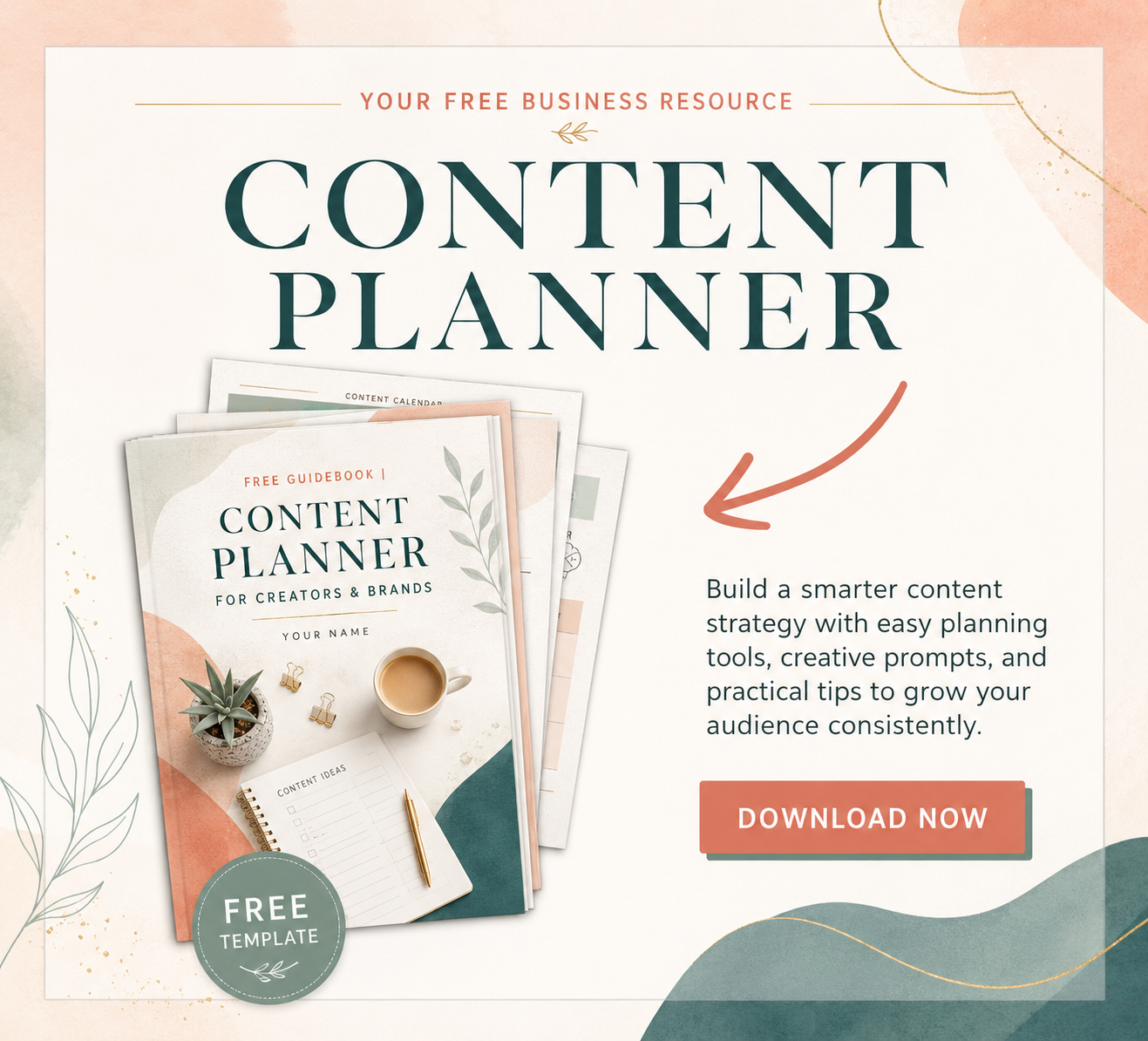 Blue Green Yellow Modern Pastel Marketing Facebook Post