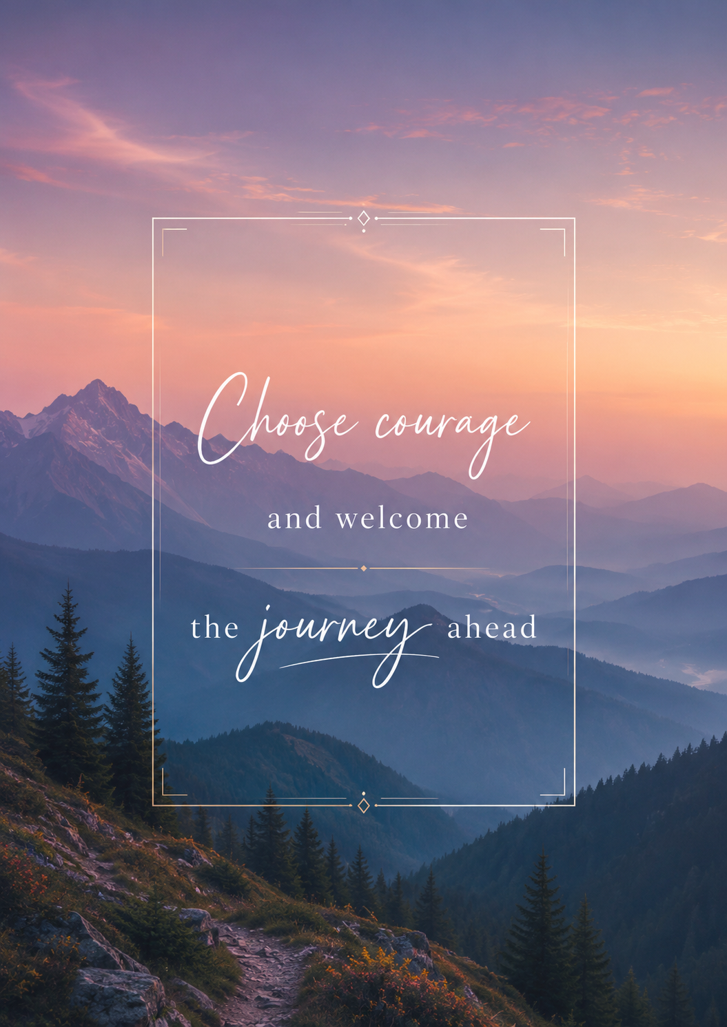 Blue Purple Typographic Quote Poster