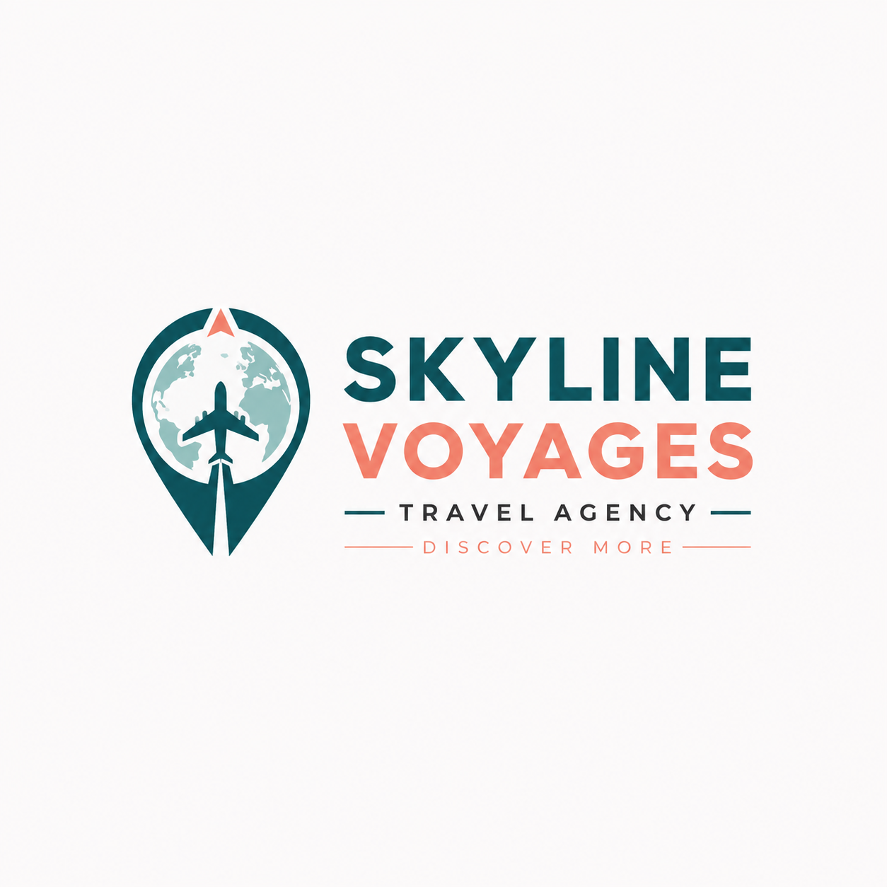 Blue Simple Travel Agency Logo