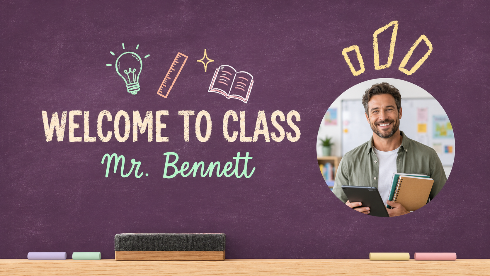 Colorful Meet the Teacher Educational Presentation